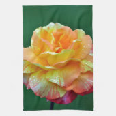 Single Orangentee Rose Geschirrtuch (Vertikal)