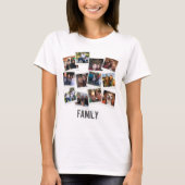 Single Own Family Foto Frame Collage T-Shirt (Vorderseite)