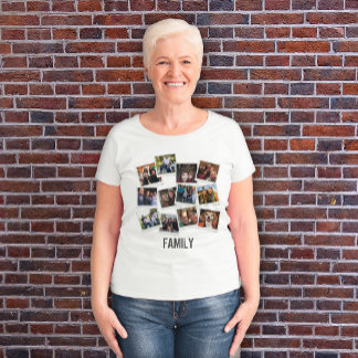 Single Own Family Foto Frame Collage T-Shirt