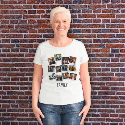Single Own Family Foto Frame Collage T-Shirt