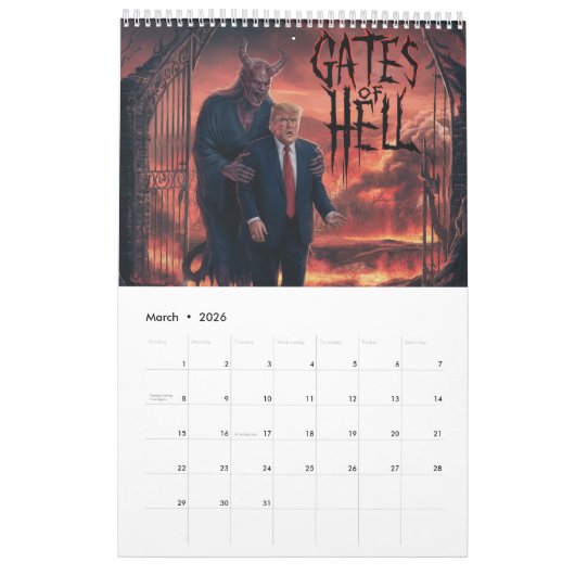 Single Page Trump Calendar Kalender (Mär 2026)