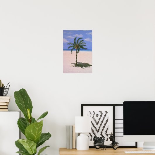 Single Palm Tree Poster (Heimbüro)