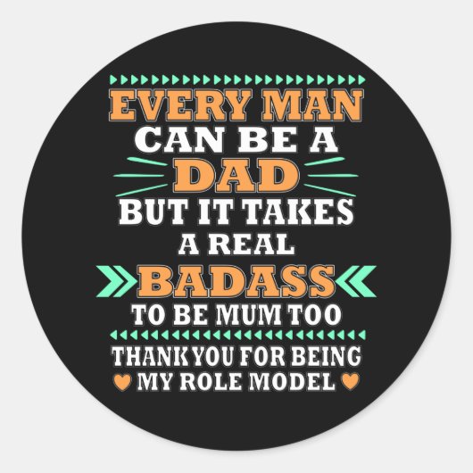 Single Pater Sprichwort Runder Aufkleber (Vorderseite)