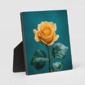 Single Peach Rose Fotoplatte (Vorderseite)