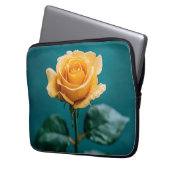 Single Peach Rose Laptopschutzhülle (Vorderseite Links)