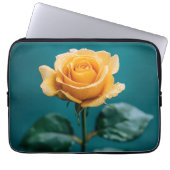 Single Peach Rose Laptopschutzhülle (Vorderseite)