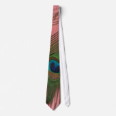 Single Peacock Feather mit rosa Krawatte (Vorderseite)