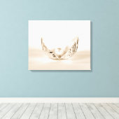 Single Pearl in Seashell Poster Leinwanddruck (Insitu (Holzboden))