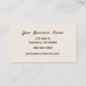 Single Pearl in Seashell Visitenkarte (Rückseite)