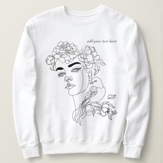 Single Pen Lined Woman Sweatshirt (Design vorne)