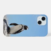 Single Penguin iPhone 15 Hülle (Rückseite (Horizontal))