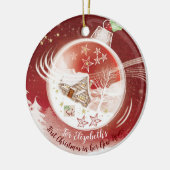 Single Person, 1. Weihnachten, Neue Zuhause, Keramik Ornament (Links)