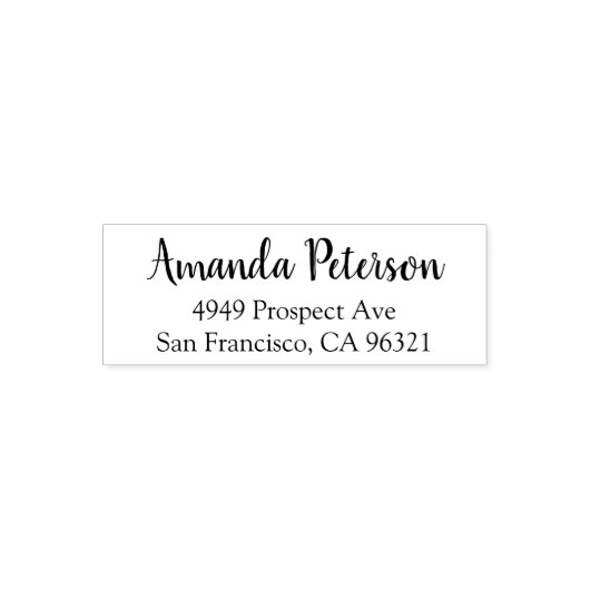 Single Person gibt Adresse Rubber Briefmarke Einfa Permastempel (Design)