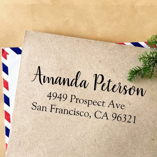 Single Person gibt Adresse Rubber Briefmarke Einfa Permastempel