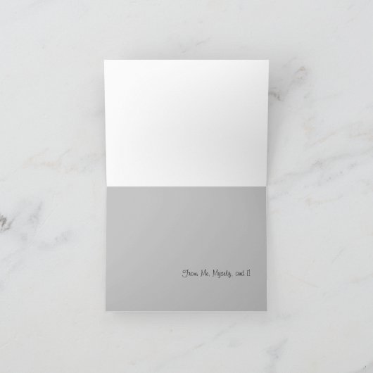 Single Person Weihnachtskarte Dankeskarte (Innenseite)