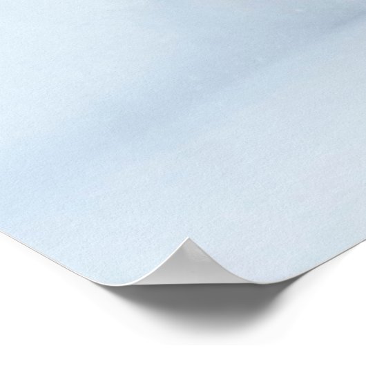 Single Pferd läuft im Schnee Poster (Ecke)