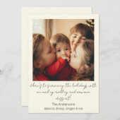 Single Photo Holiday Postcard Feiertagskarte (Vorne/Hinten)