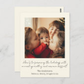 Single Photo Holiday Postcard Postkarte (Vorne/Hinten)