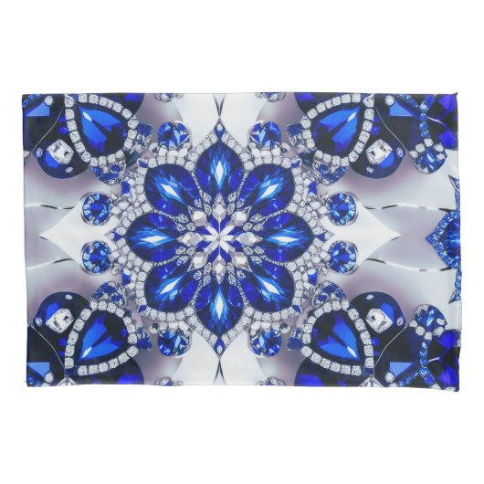 Single Pillowcase mit blauen, weißen Farbtönen Kissenbezug (Vorderseite)