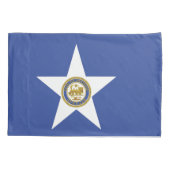 Single Pillowcase mit der Flagge von Houston Kissenbezug (Rückseite)