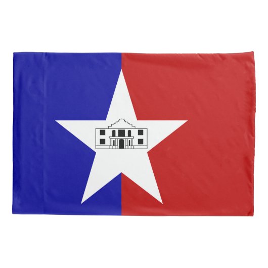 Single Pillowcase mit der Flagge von San Antonio Kissenbezug (Rückseite)