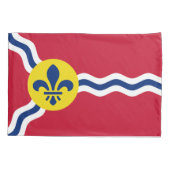 Single Pillowcase mit der Flagge von St. Louis, US Kissenbezug (Rückseite)