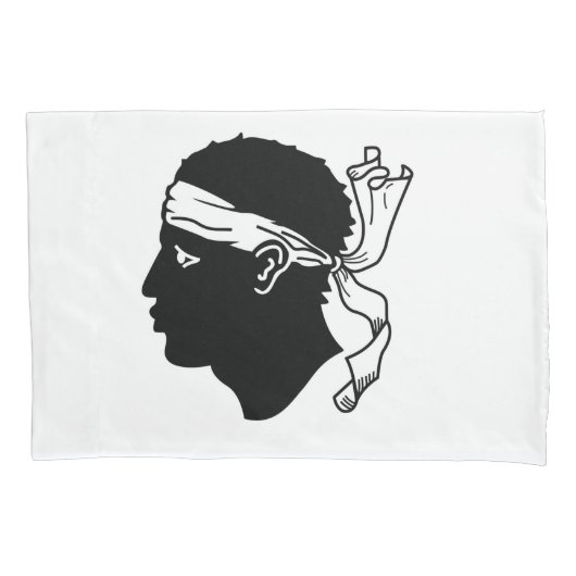 Single Pillowcase mit Korsika-Flagge Kissenbezug (Vorderseite)