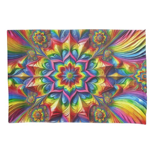 Single-Pillowcase mit LGBTQ-Farben Kissenbezug (Vorderseite)