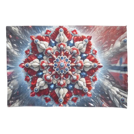 Single Pillowcase mit norwegischen Farben Kissenbezug (Vorderseite)