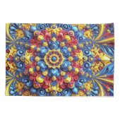 Single Pillowcase mit rumänischer Farbgestaltung Kissenbezug (Rückseite)