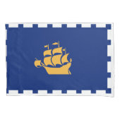 Single Pillowcase with flag of Quebec  City Kissenbezug (Vorderseite)