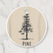 Single Pine Tree Outfit Geschenkanhänger (Rückseite)