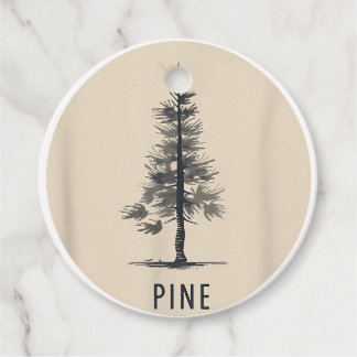 Single Pine Tree Outfit Geschenkanhänger