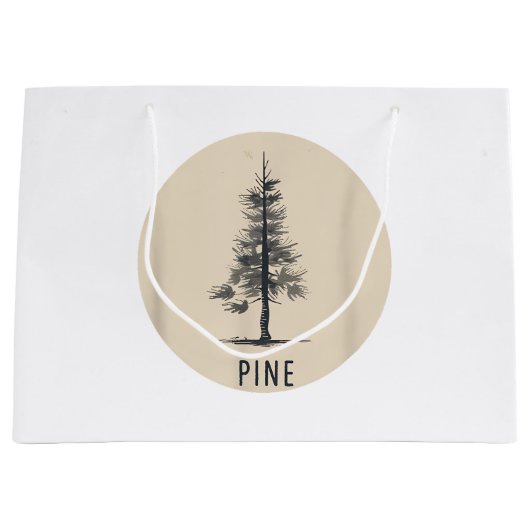 Single Pine Tree Outfit Große Geschenktüte (Vorderseite)