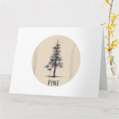 Single Pine Tree Outfit Karte (Gelbe Blume)