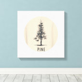 Single Pine Tree Outfit Leinwanddruck (Insitu (Holzboden))