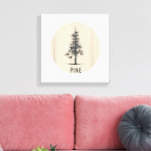 Single Pine Tree Outfit Leinwanddruck (Insitu (Wohnzimmer))