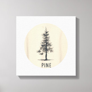 Single Pine Tree Outfit Leinwanddruck