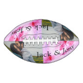 Single pink blue watercoloradd name foto football (Vorderseite)