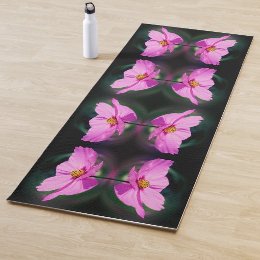 Single Pink Cosmos Blume Abstrakt Yogamatte (Beispiel)