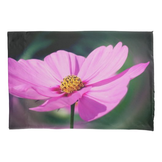 Single Pink Cosmos Blume Kissenbezug (Vorderseite)