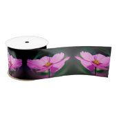 Single Pink Cosmos Wildblume Satinband (Spule)