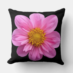 Single Pink Dahlia Blume Kissen