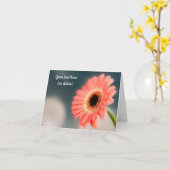 Single Pink Gerbera Grußkarte Karte (Gelbe Blume)