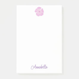Single Pink Lavatera Bloom Post-it Klebezettel