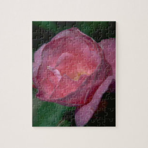 Single Pink Rose Blossom Puzzle