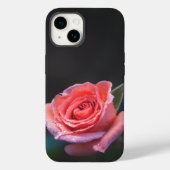 Single Pink Rose with Dew Case-Mate iPhone Hülle (Rückseite)