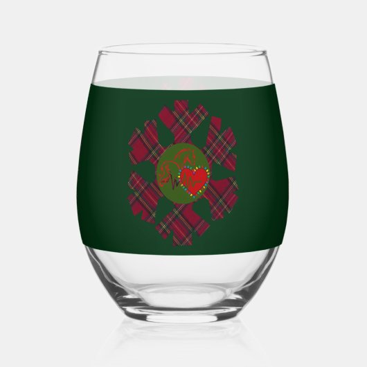 Single Plaid Snowflake Glassware Weinglas Ohne Stiel (Vorderseite)