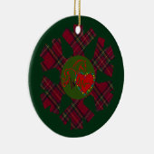 Single Plaid Snowflake Keramik Ornament (Rechts)