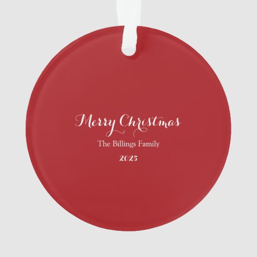 Single Poinsettia Design Ornament (Rückseite)